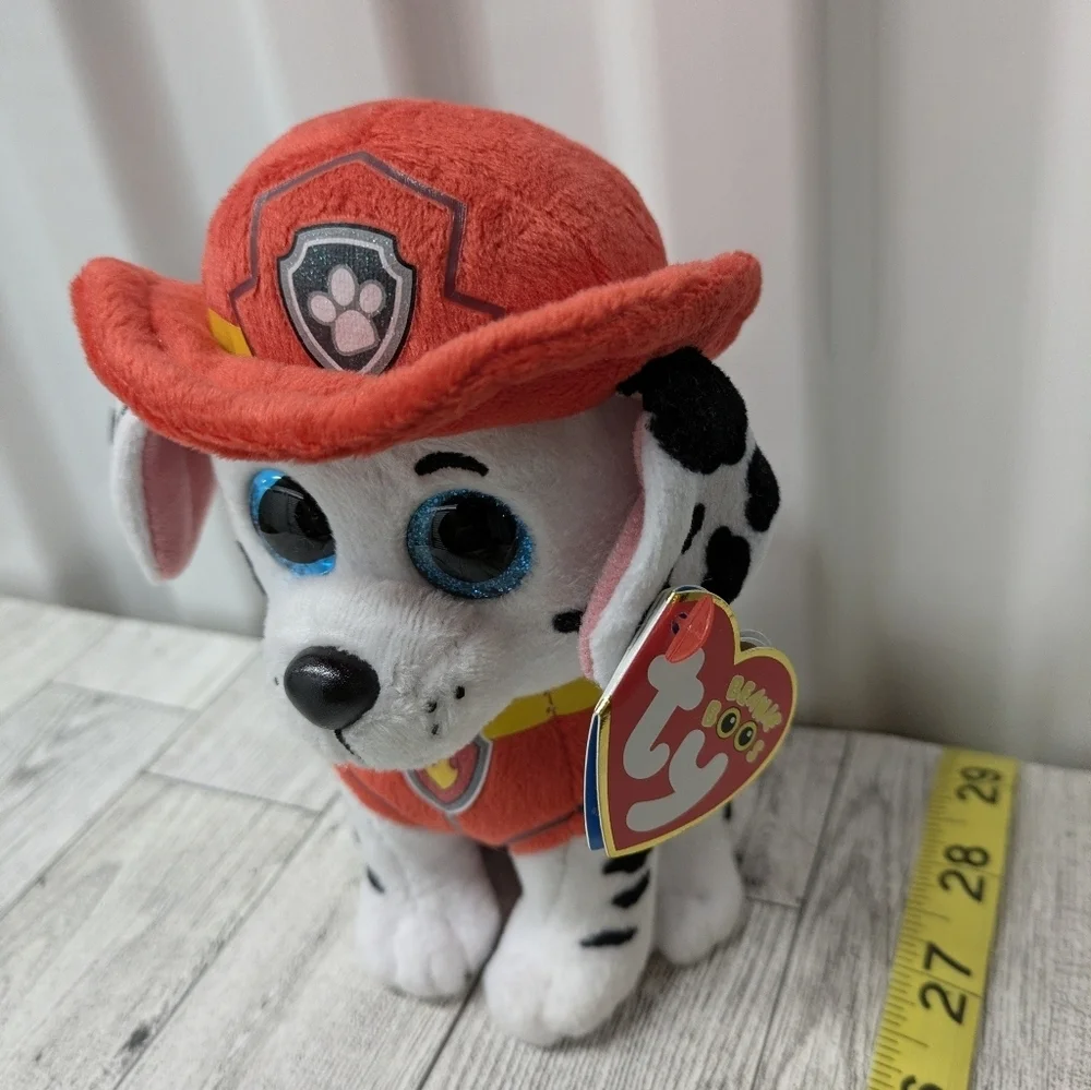 ty Beanie Babies Plush Dalmatian Dog Toy with Red Hat